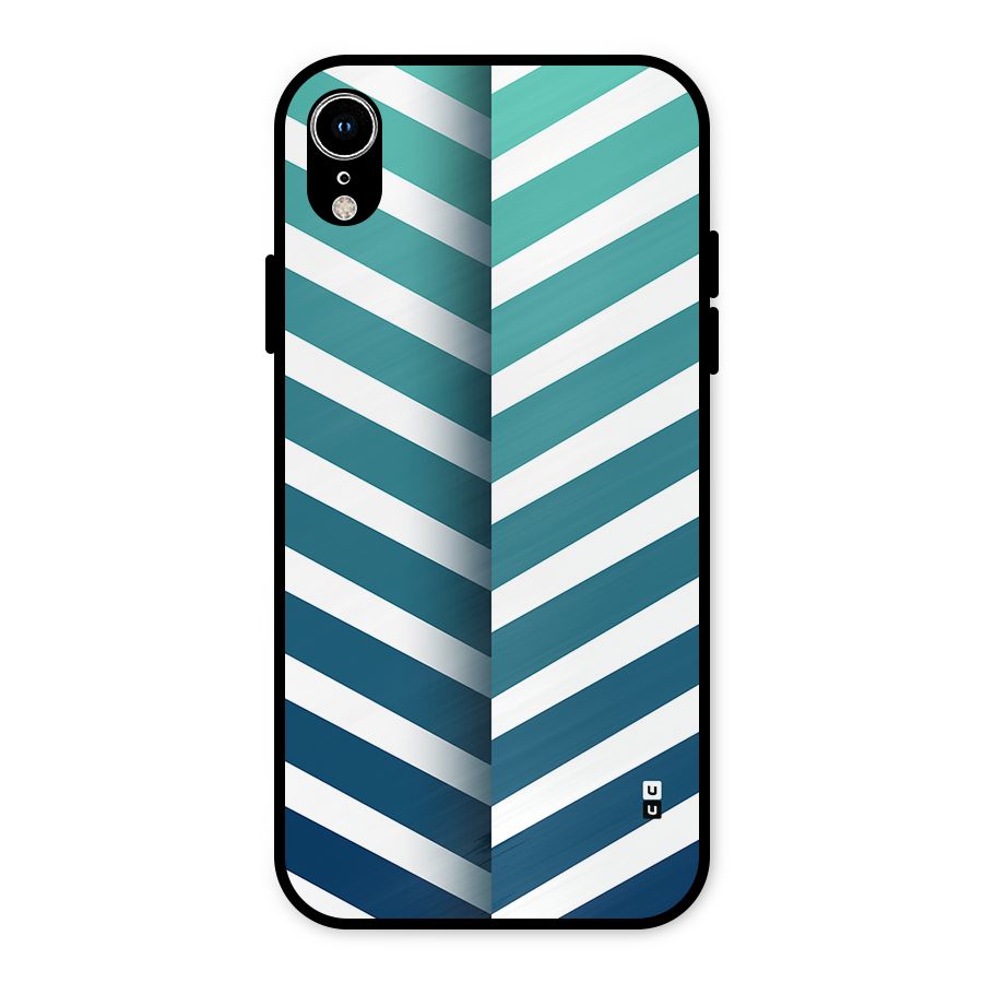Awesome Angular Stripes Metal Back Case for iPhone XR