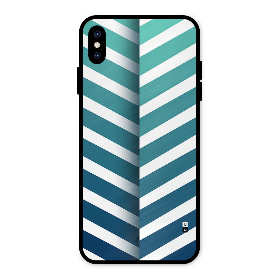 Awesome Angular Stripes Metal Back Case for iPhone XS Max
