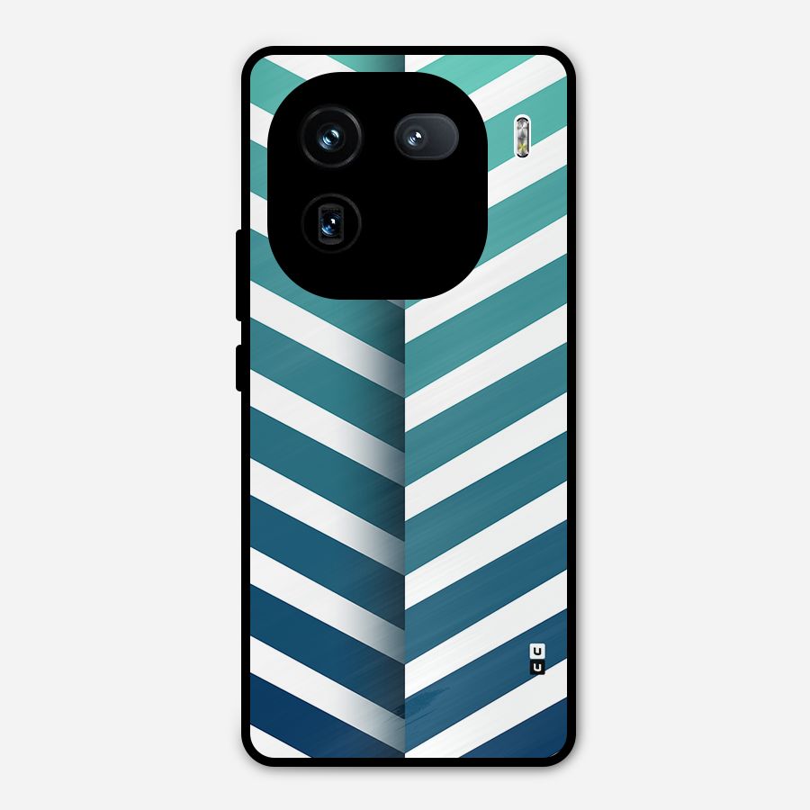 Awesome Angular Stripes Metal Back Case for iQOO 12