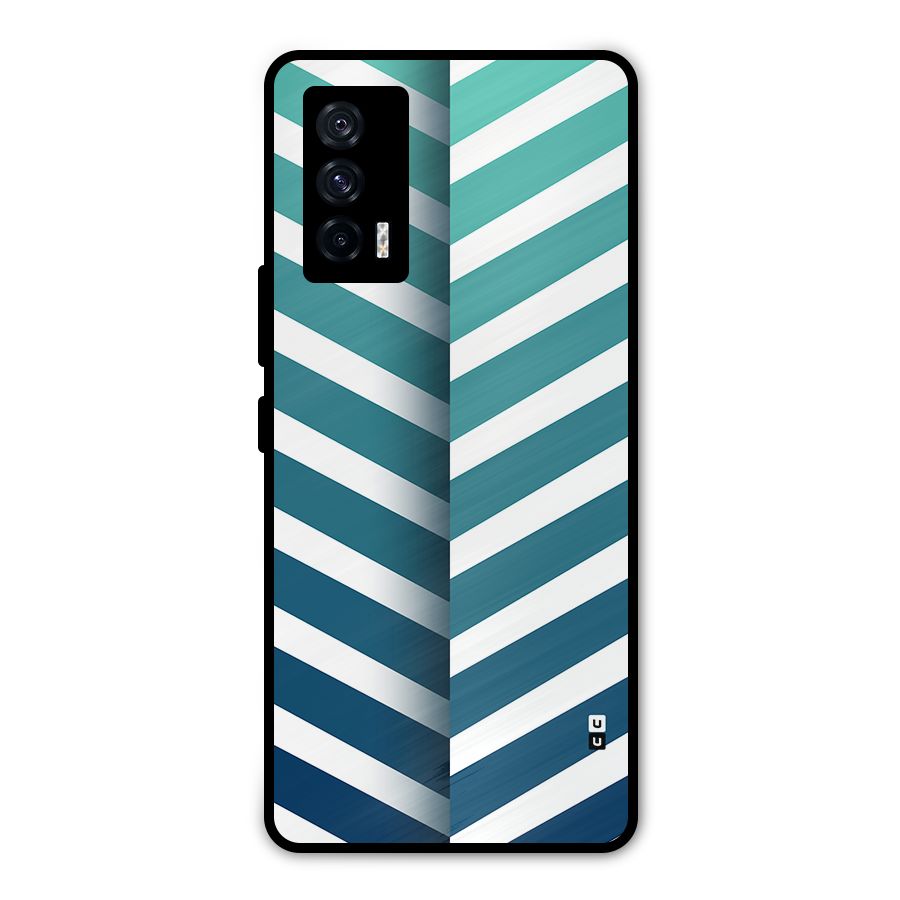 Awesome Angular Stripes Metal Back Case for iQOO 7 5G