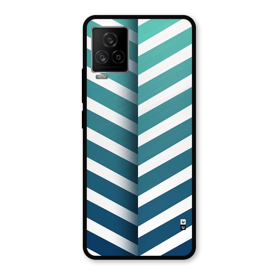 Awesome Angular Stripes Metal Back Case for iQOO 7 Legend 5G