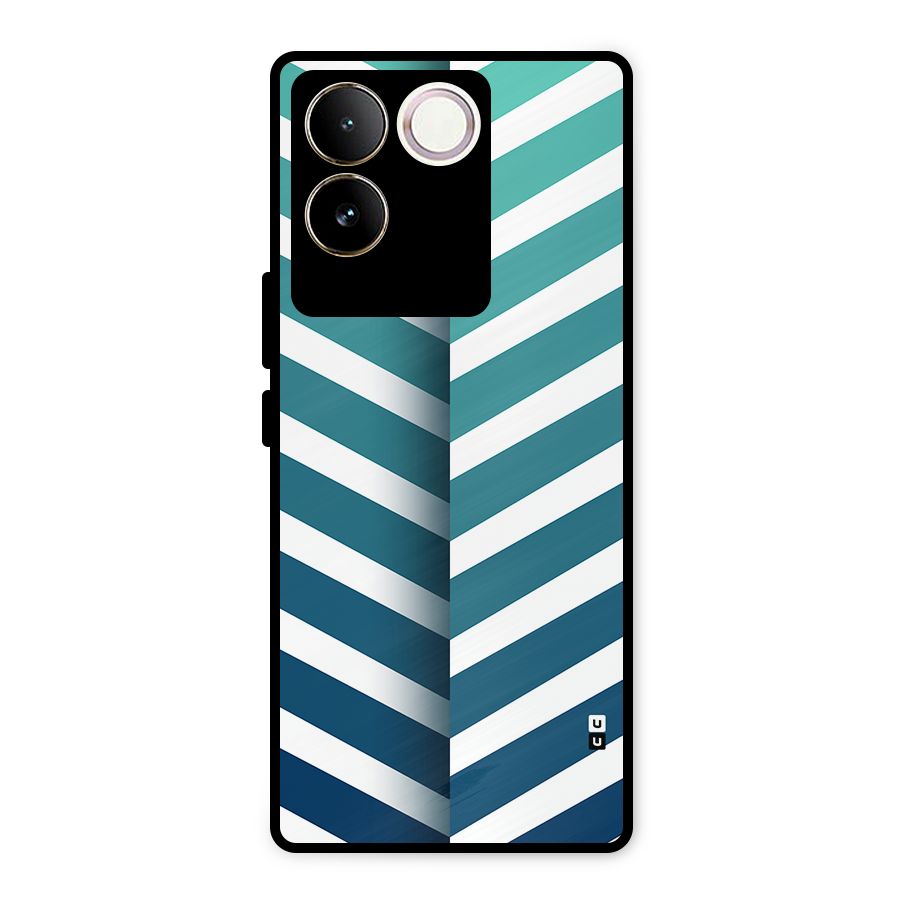 Awesome Angular Stripes Metal Back Case for iQOO Z7 Pro
