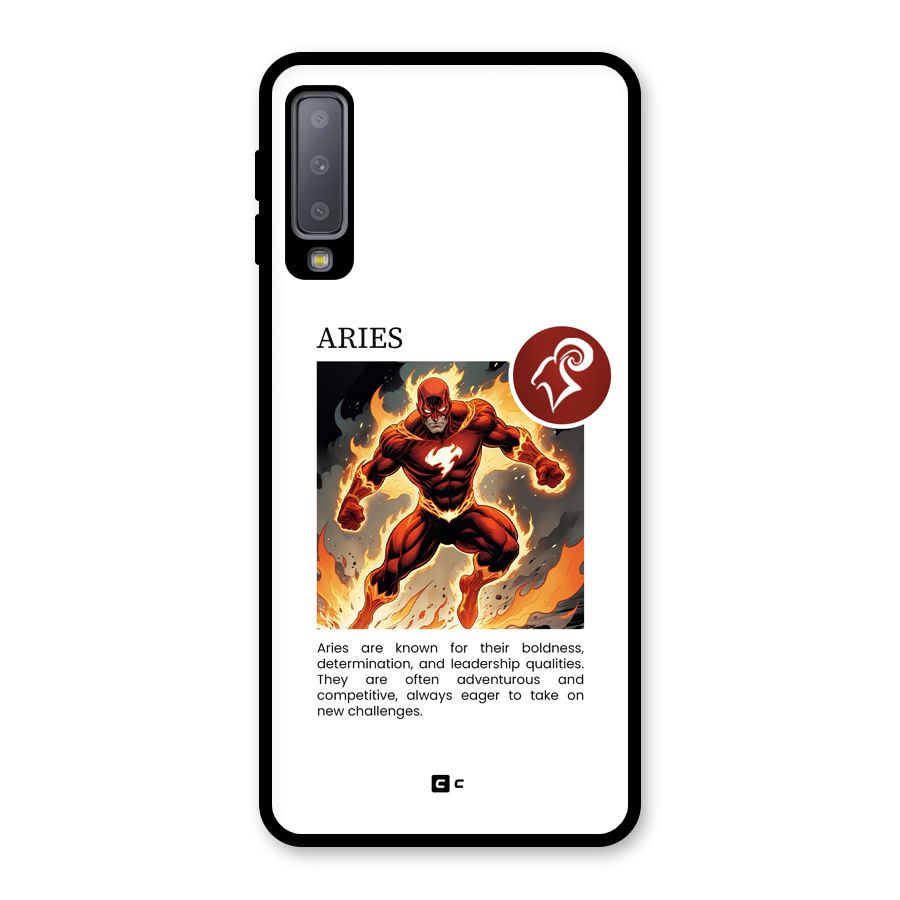 Awesome Aries Glass Back Case for Galaxy A7 (2018)