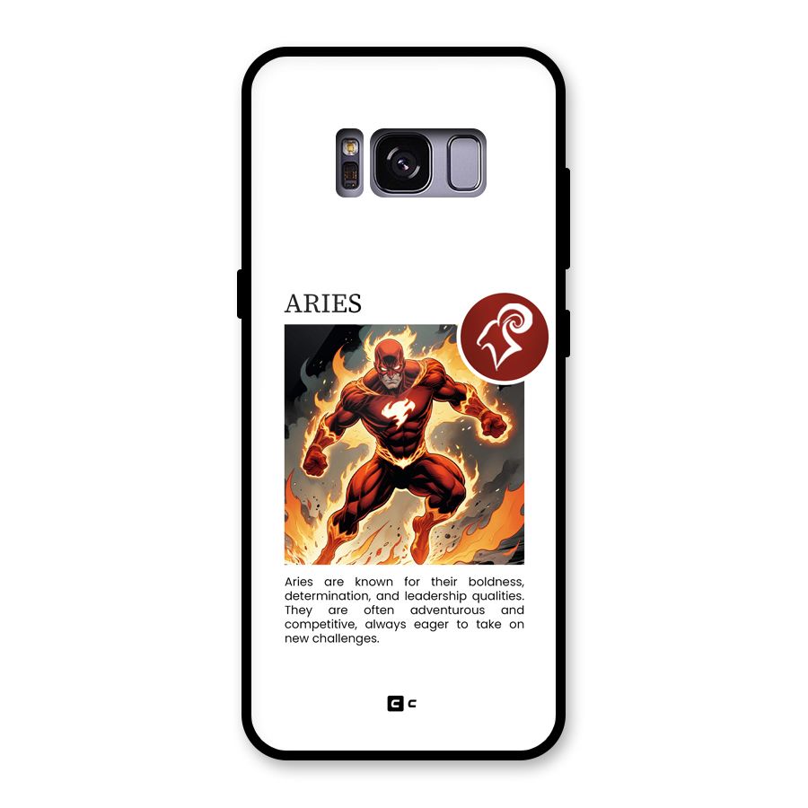 Awesome Aries Glass Back Case for Galaxy S8