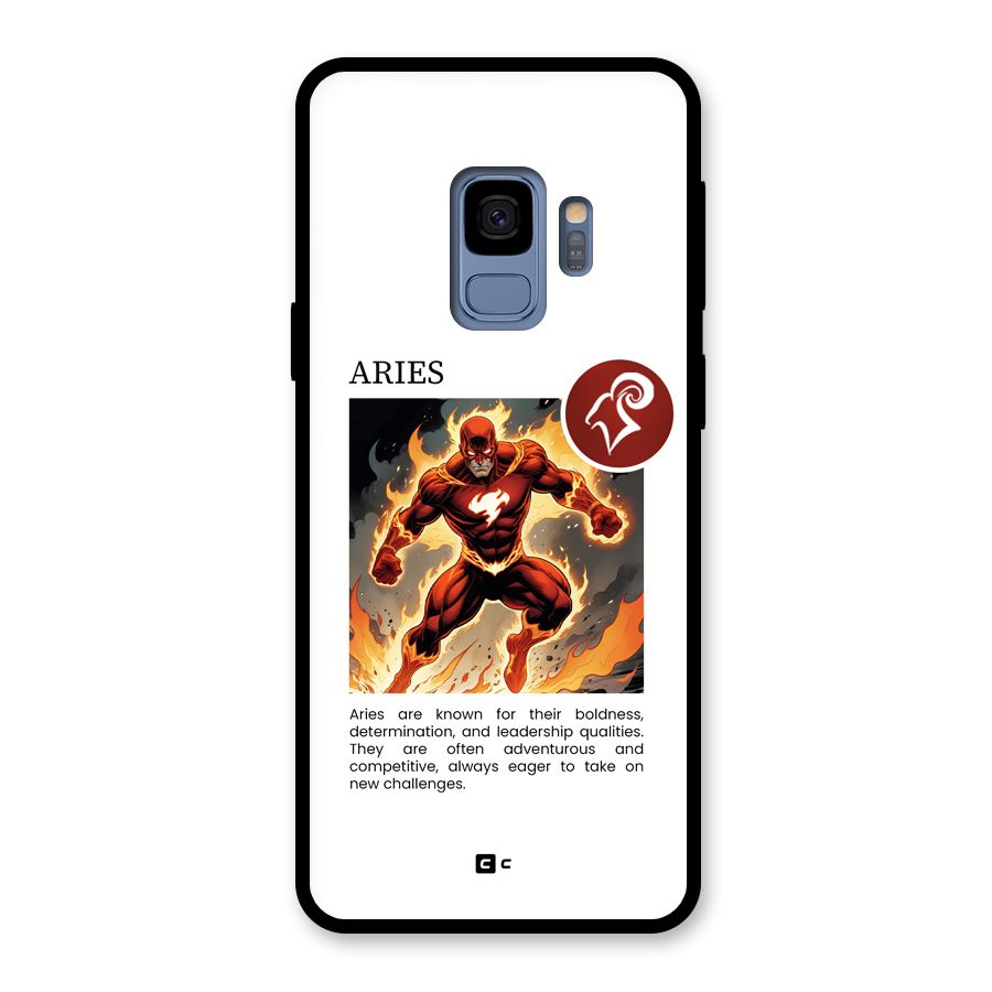 Awesome Aries Glass Back Case for Galaxy S9