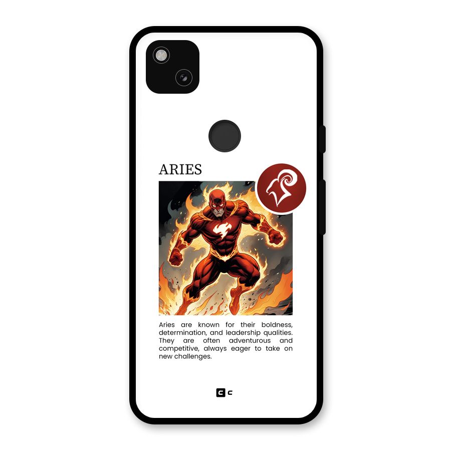 Awesome Aries Glass Back Case for Google Pixel 4a