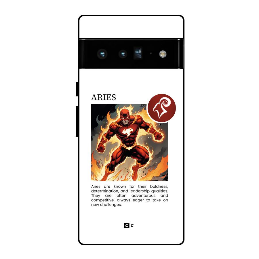 Awesome Aries Glass Back Case for Google Pixel 6 Pro