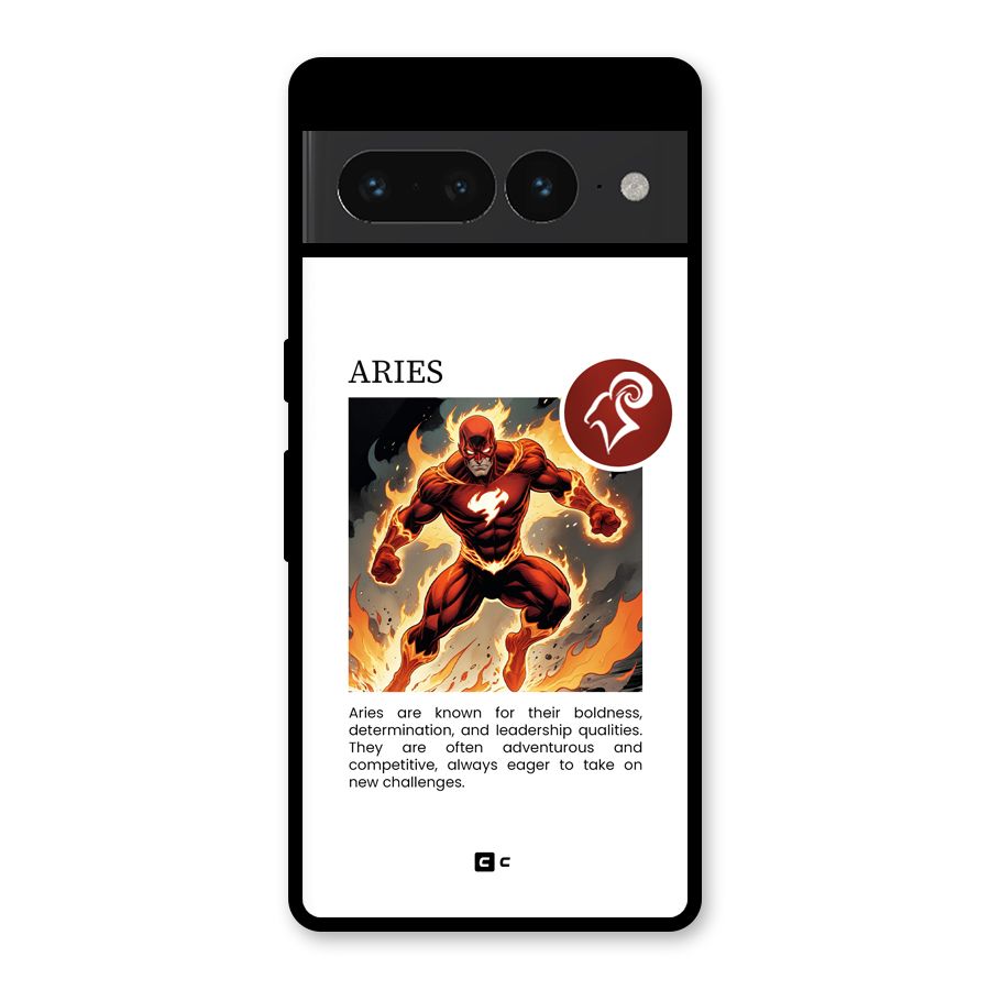 Awesome Aries Glass Back Case for Google Pixel 7 Pro