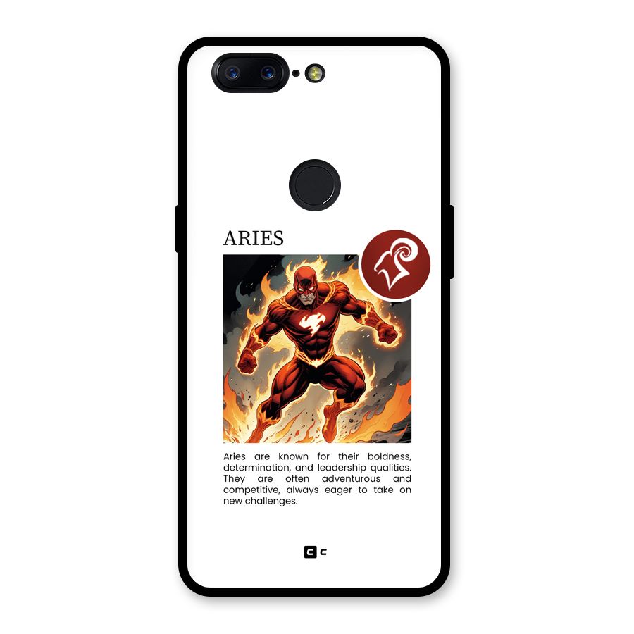Awesome Aries Glass Back Case for OnePlus 5T