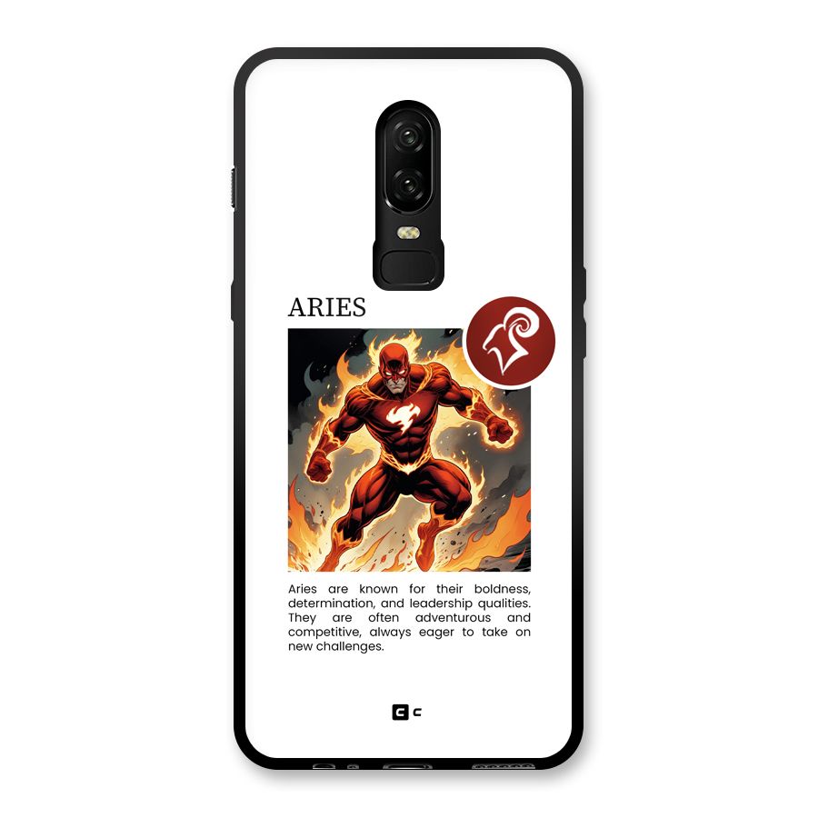 Awesome Aries Glass Back Case for OnePlus 6