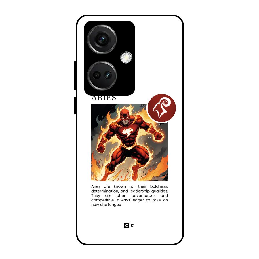 Awesome Aries Glass Back Case for OnePlus Nord CE 3 5G