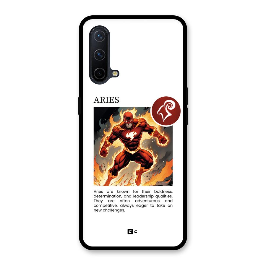 Awesome Aries Glass Back Case for OnePlus Nord CE 5G