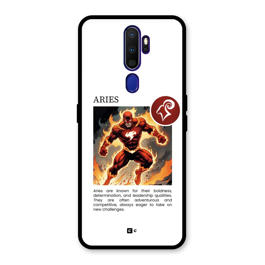 Awesome Aries Glass Back Case for Oppo A9 (2020)