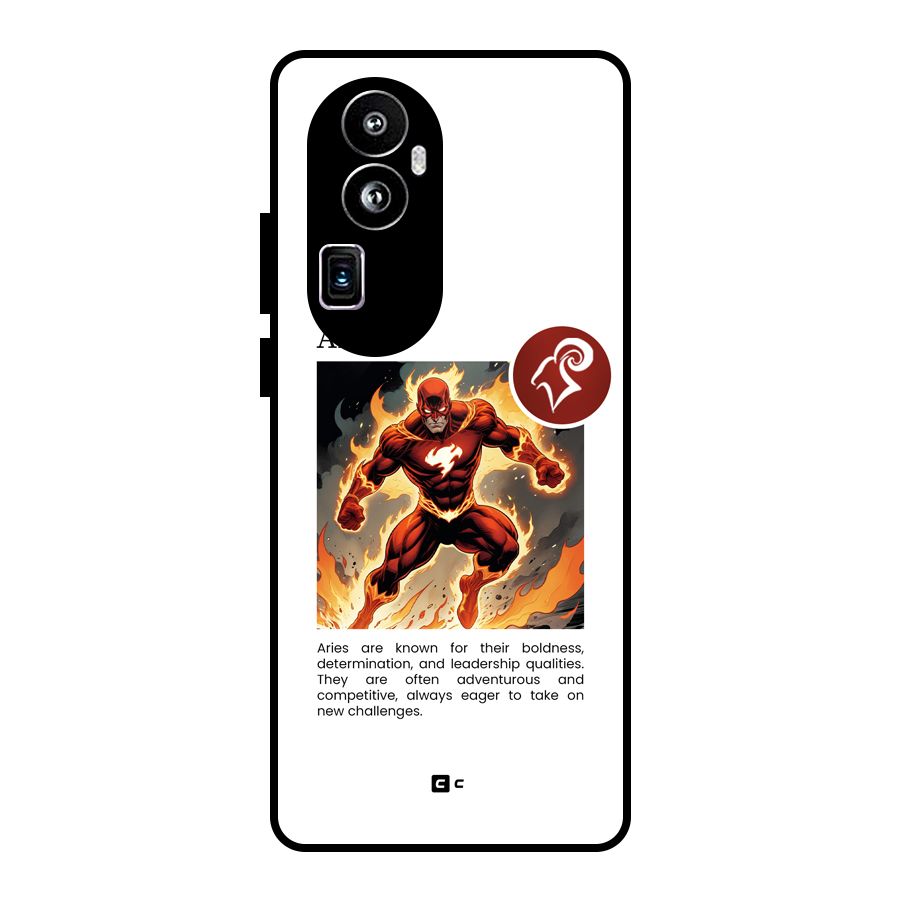 Awesome Aries Glass Back Case for Oppo Reno10 Pro Plus