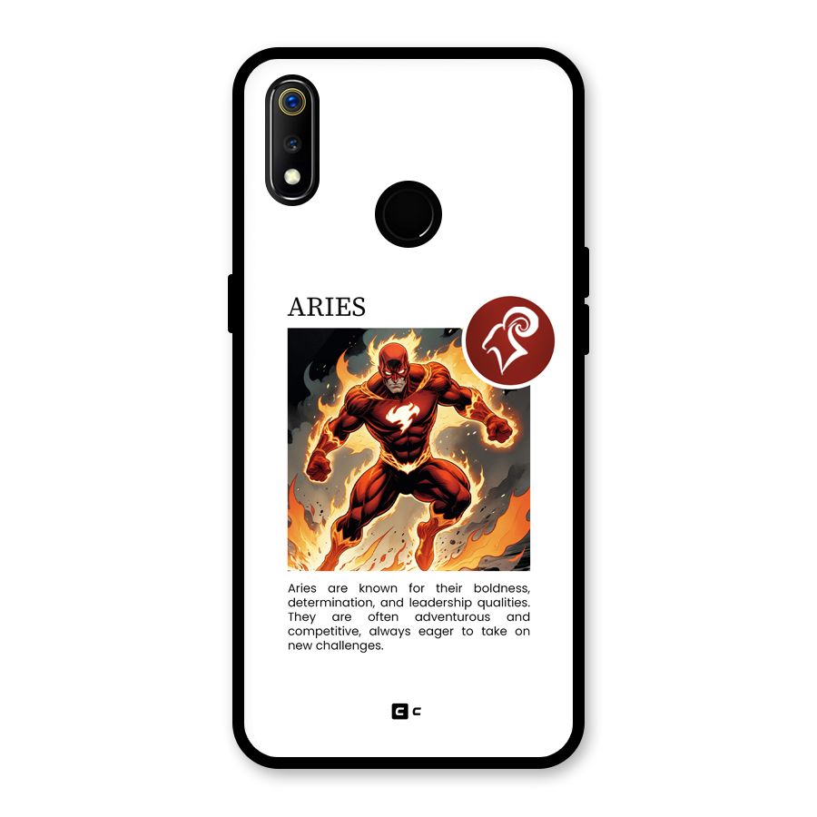 Awesome Aries Glass Back Case for Realme 3i