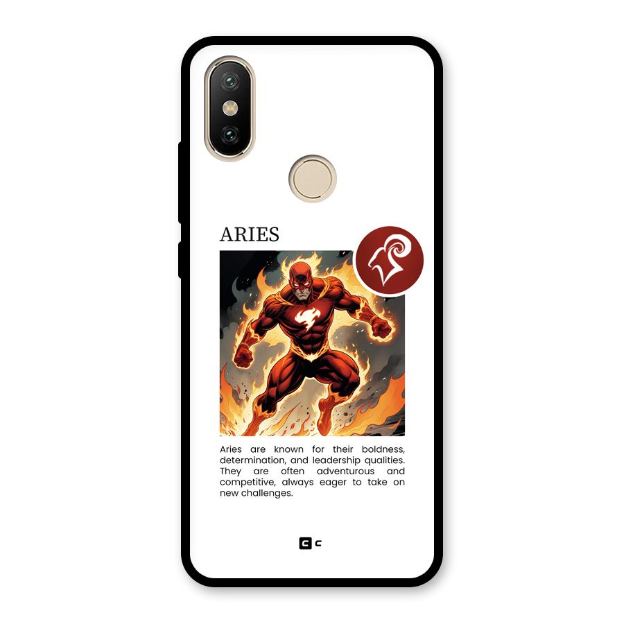 Awesome Aries Glass Back Case for Redmi A2