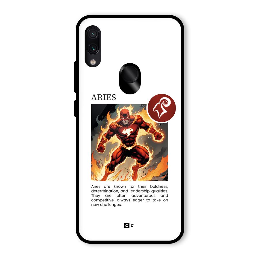 Awesome Aries Glass Back Case for Redmi Note 7 Pro