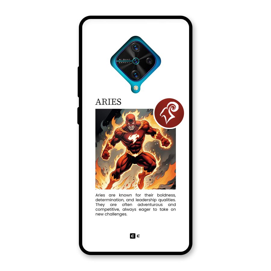 Awesome Aries Glass Back Case for Vivo S1 Pro