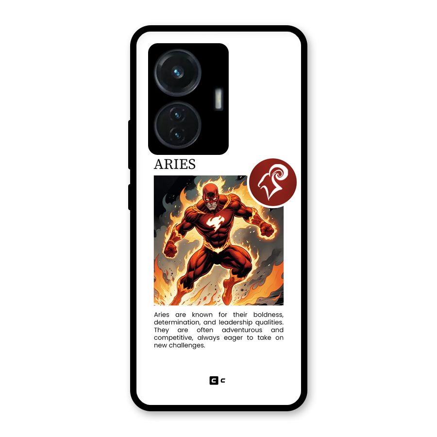 Awesome Aries Glass Back Case for Vivo T1 44W