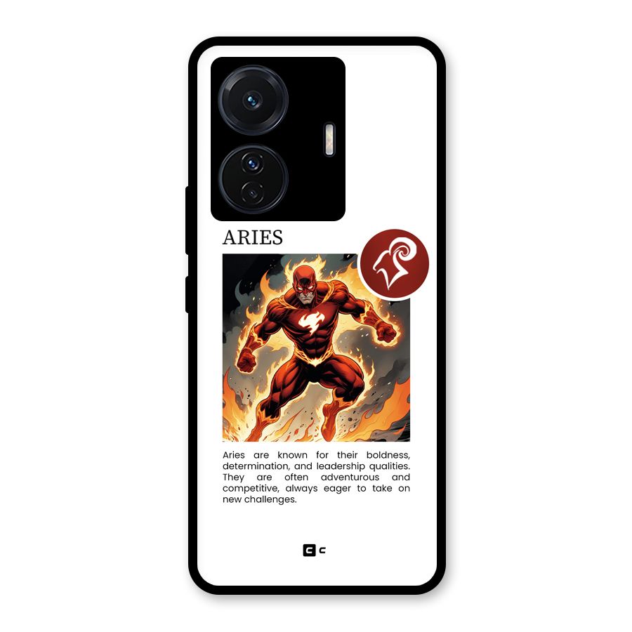 Awesome Aries Glass Back Case for Vivo T1 Pro