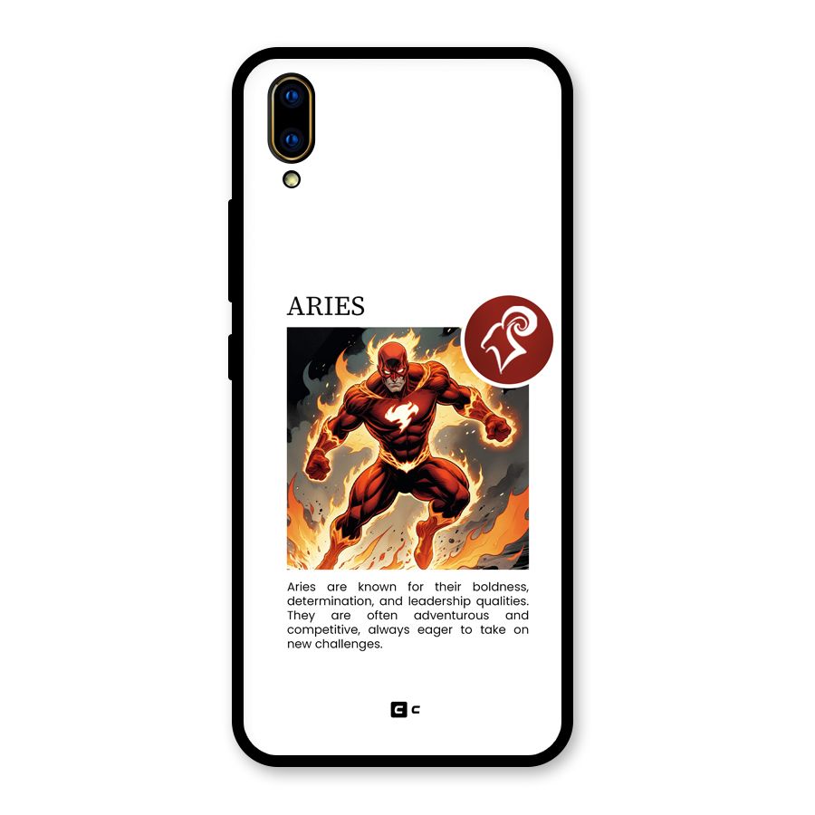Awesome Aries Glass Back Case for Vivo V11 Pro