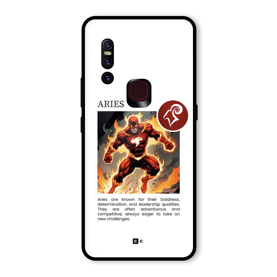 Awesome Aries Glass Back Case for Vivo V15