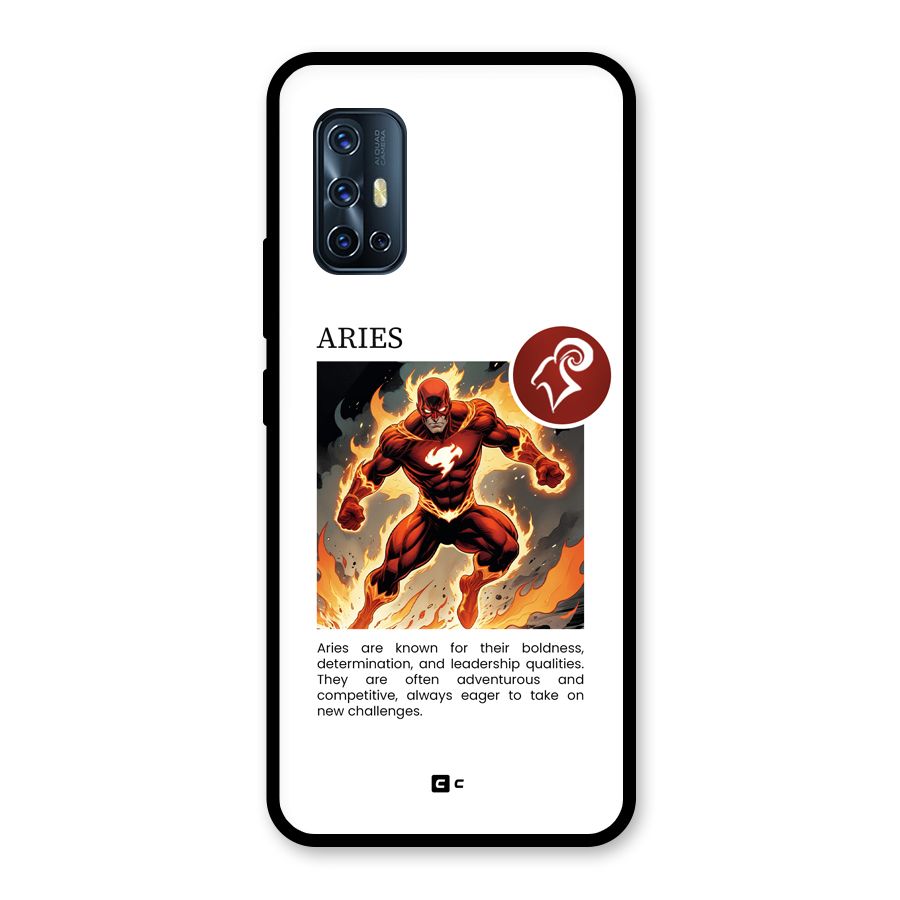 Awesome Aries Glass Back Case for Vivo V17