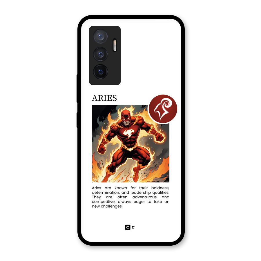 Awesome Aries Glass Back Case for Vivo V23e