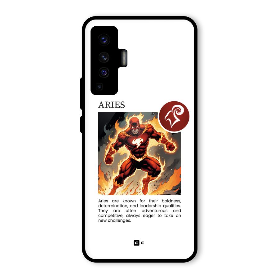 Awesome Aries Glass Back Case for Vivo X50