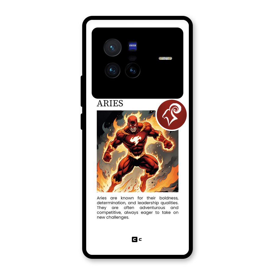 Awesome Aries Glass Back Case for Vivo X80