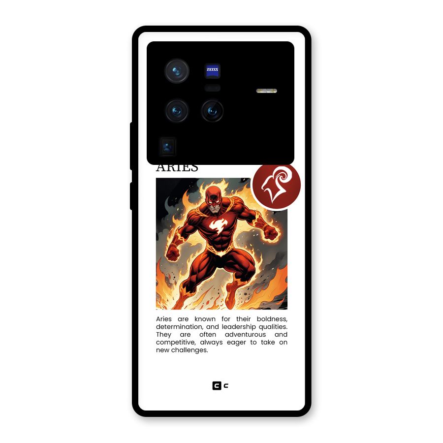 Awesome Aries Glass Back Case for Vivo X80 Pro