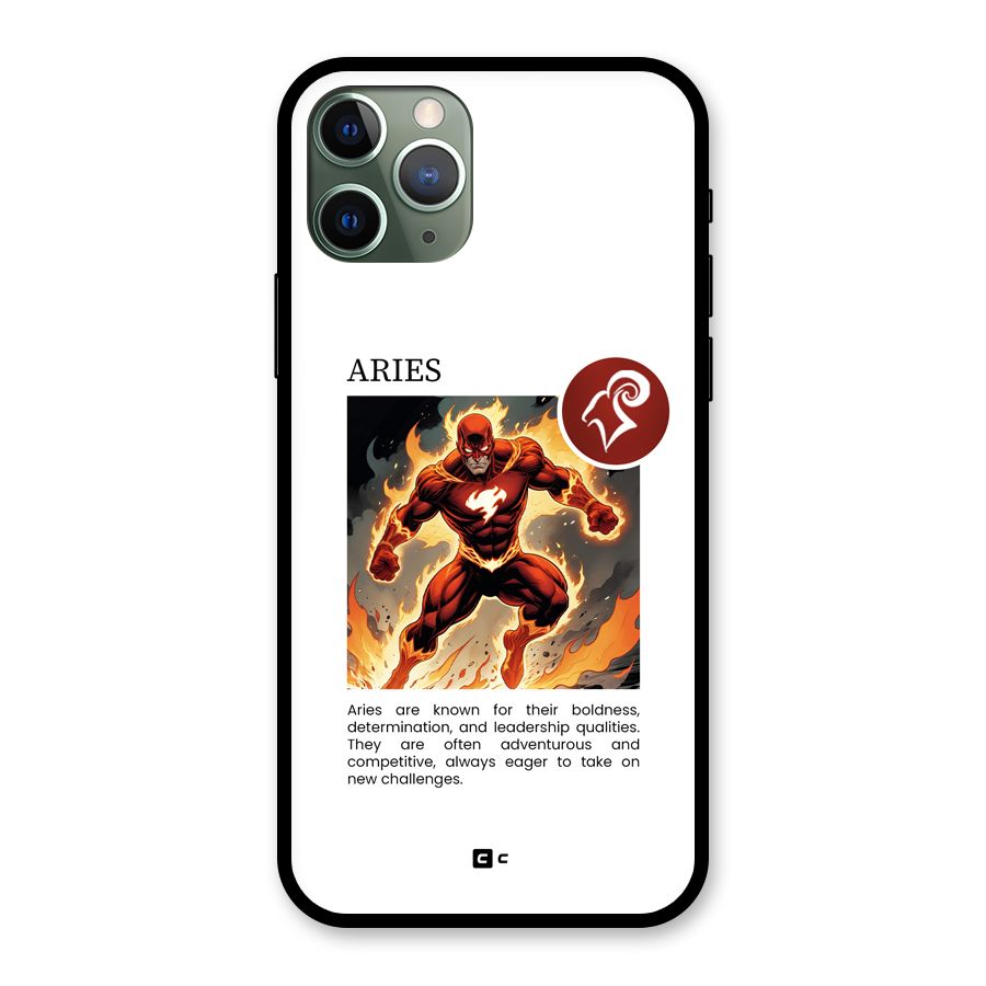 Awesome Aries Glass Back Case for iPhone 11 Pro
