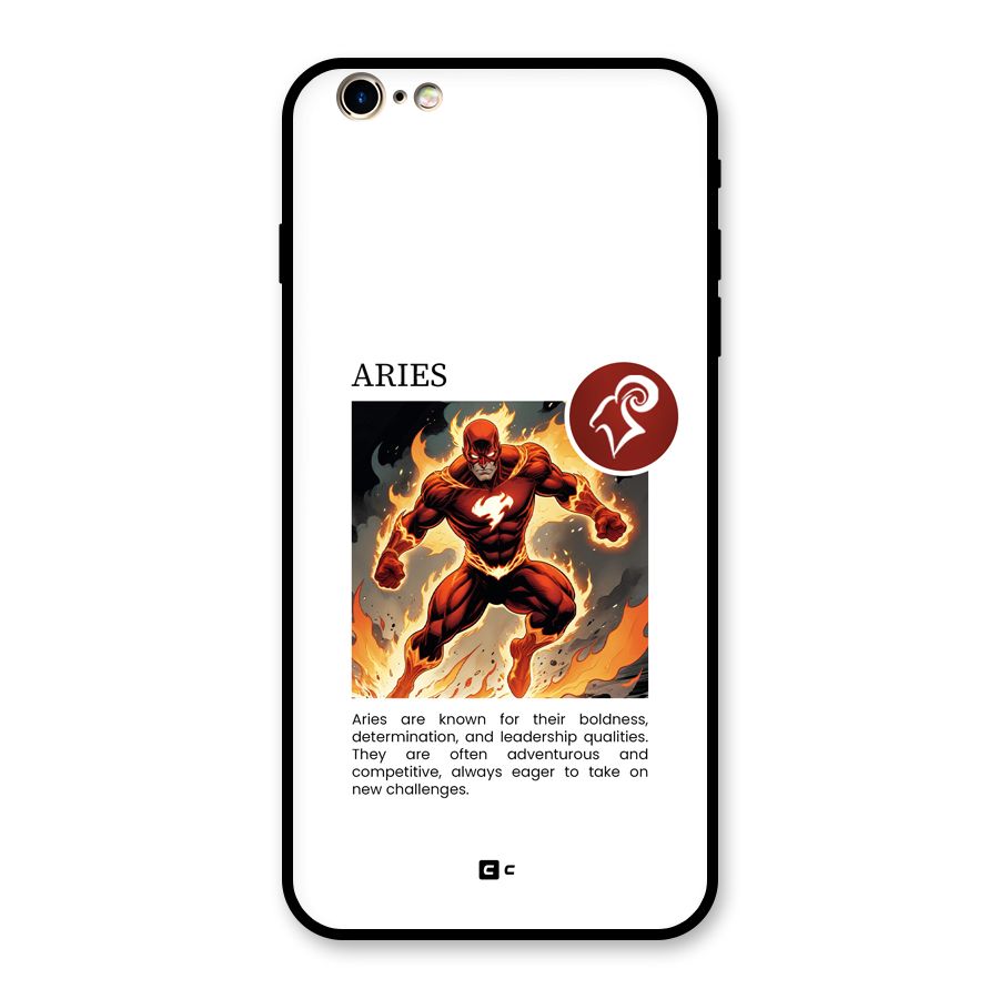 Awesome Aries Glass Back Case for iPhone 6 Plus 6S Plus
