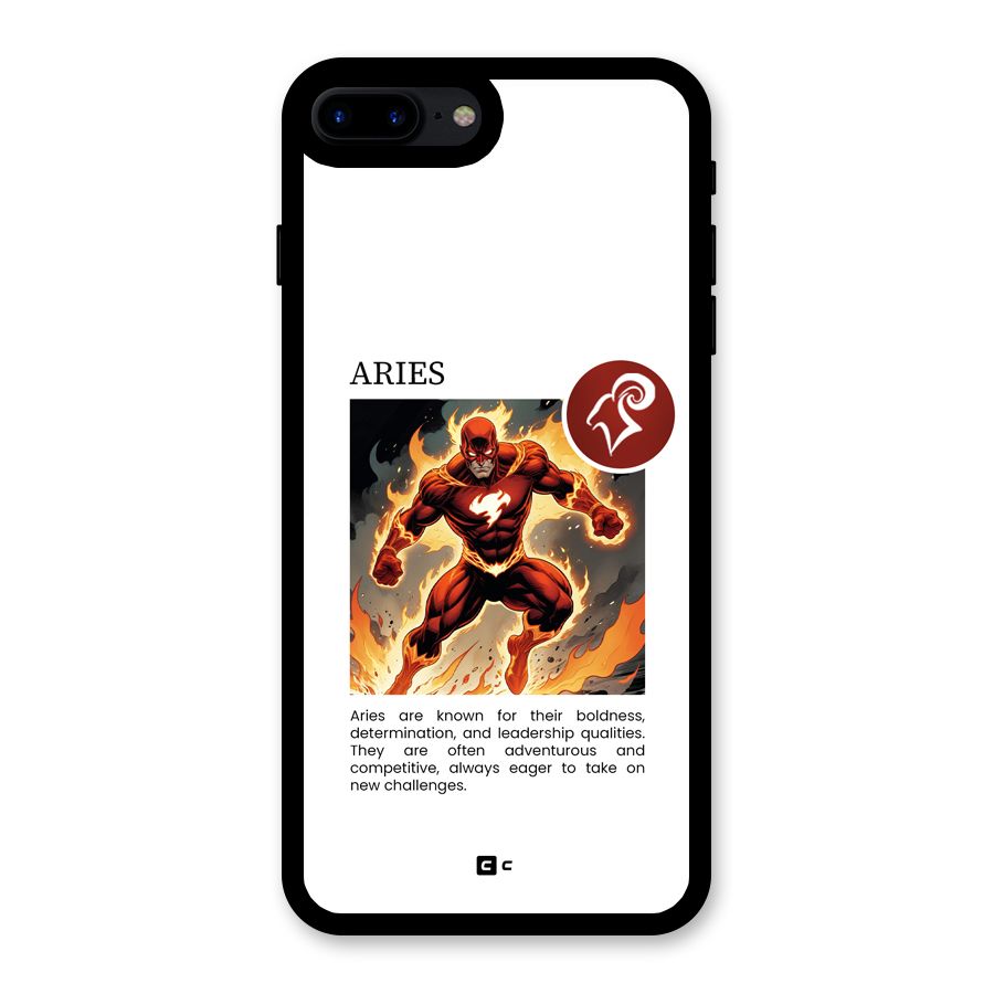 Awesome Aries Glass Back Case for iPhone 8 Plus