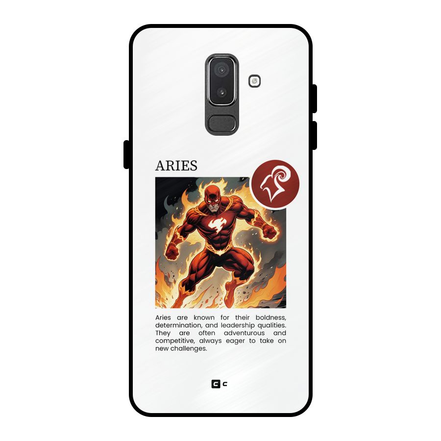 Awesome Aries Metal Back Case for Galaxy On8 (2018)