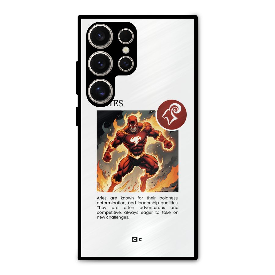 Awesome Aries Metal Back Case for Galaxy S24 Ultra