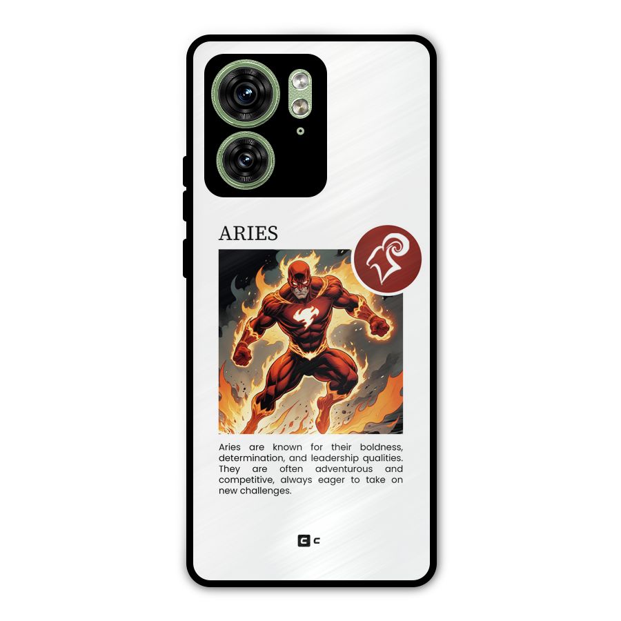 Awesome Aries Metal Back Case for Motorola Edge 40 5G