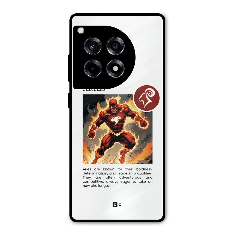 Awesome Aries Metal Back Case for OnePlus 12R