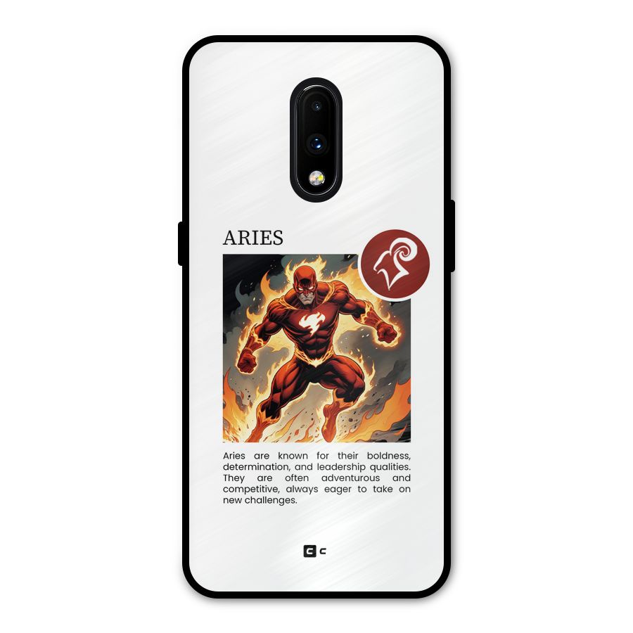 Awesome Aries Metal Back Case for OnePlus 7