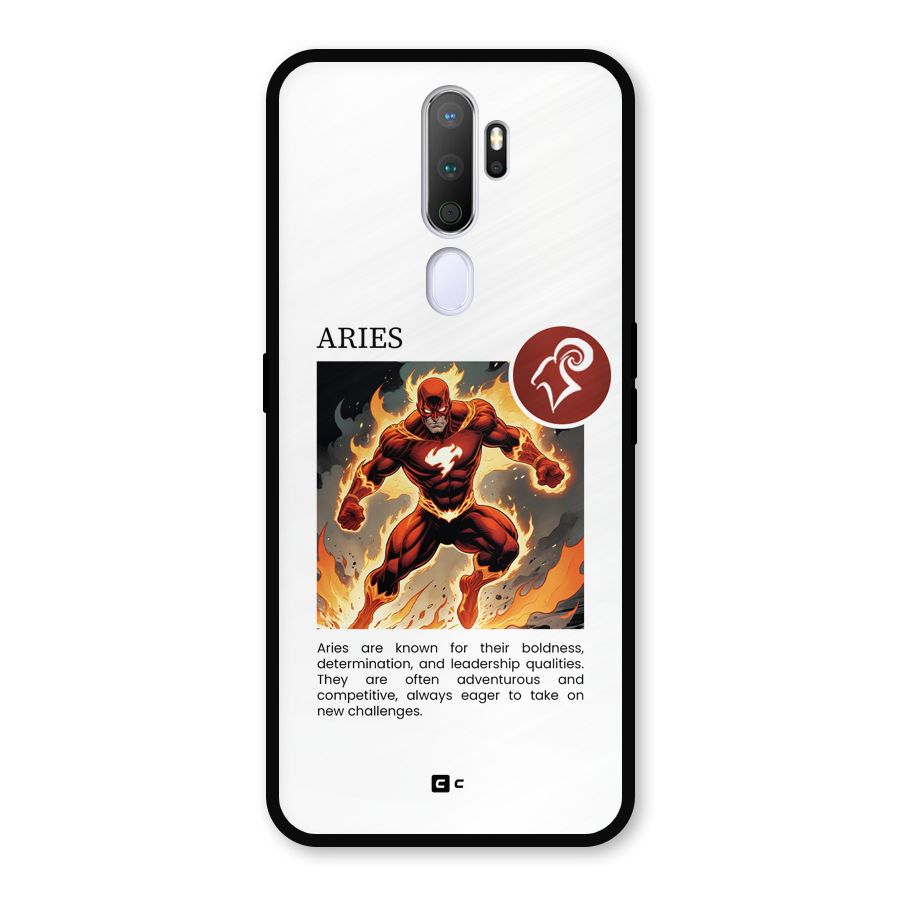 Awesome Aries Metal Back Case for Oppo A5 (2020)
