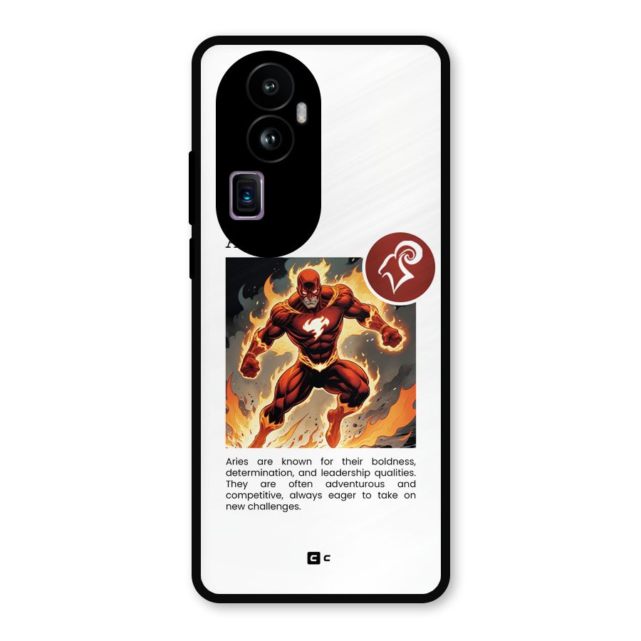 Awesome Aries Metal Back Case for Oppo Reno10 Pro Plus