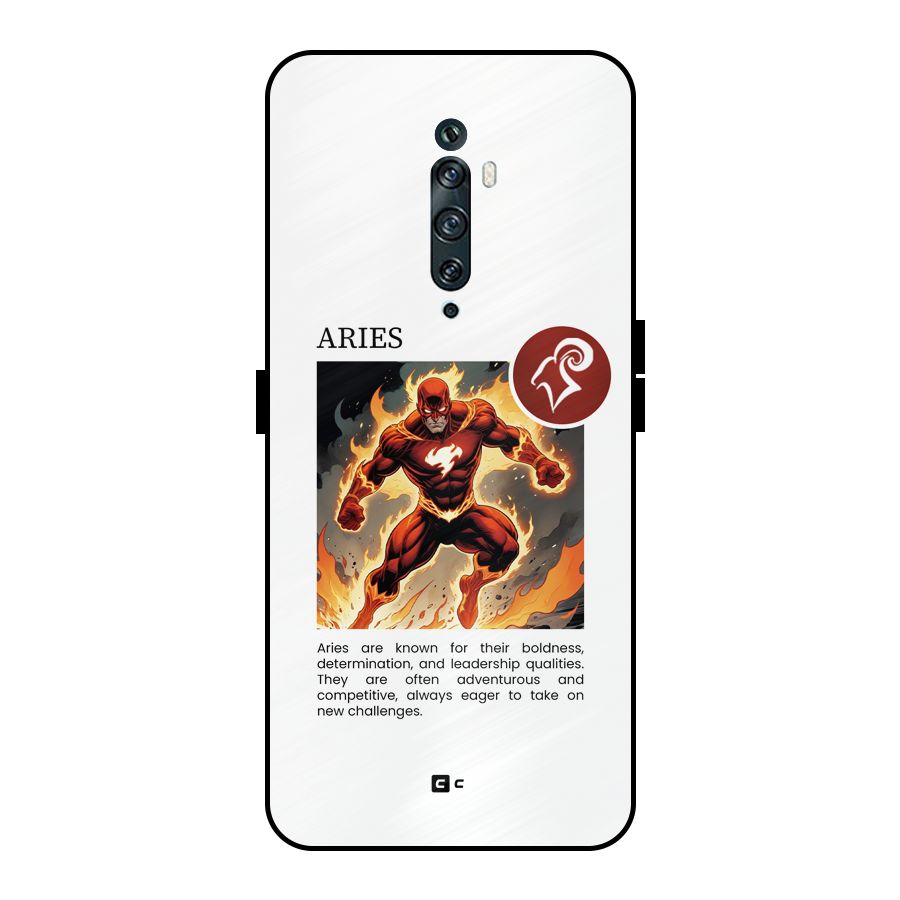 Awesome Aries Metal Back Case for Oppo Reno2 Z