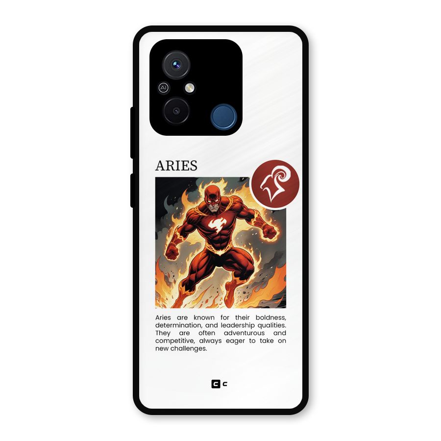 Awesome Aries Metal Back Case for Redmi 12C