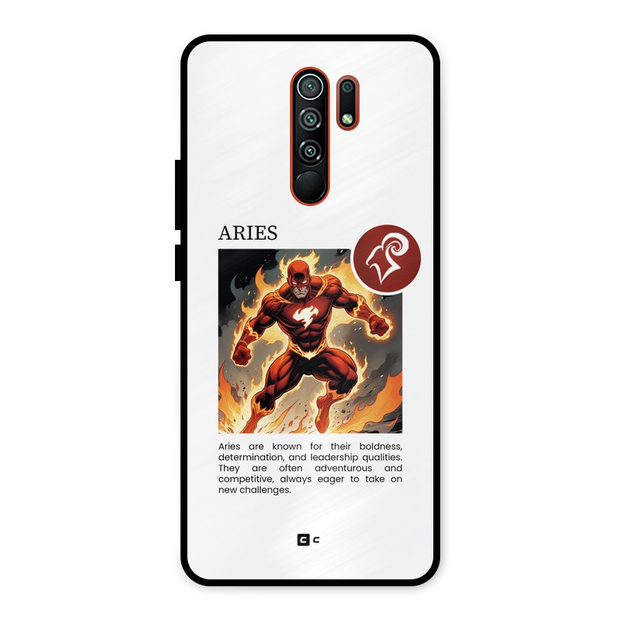 Awesome Aries Metal Back Case for Redmi 9 Prime