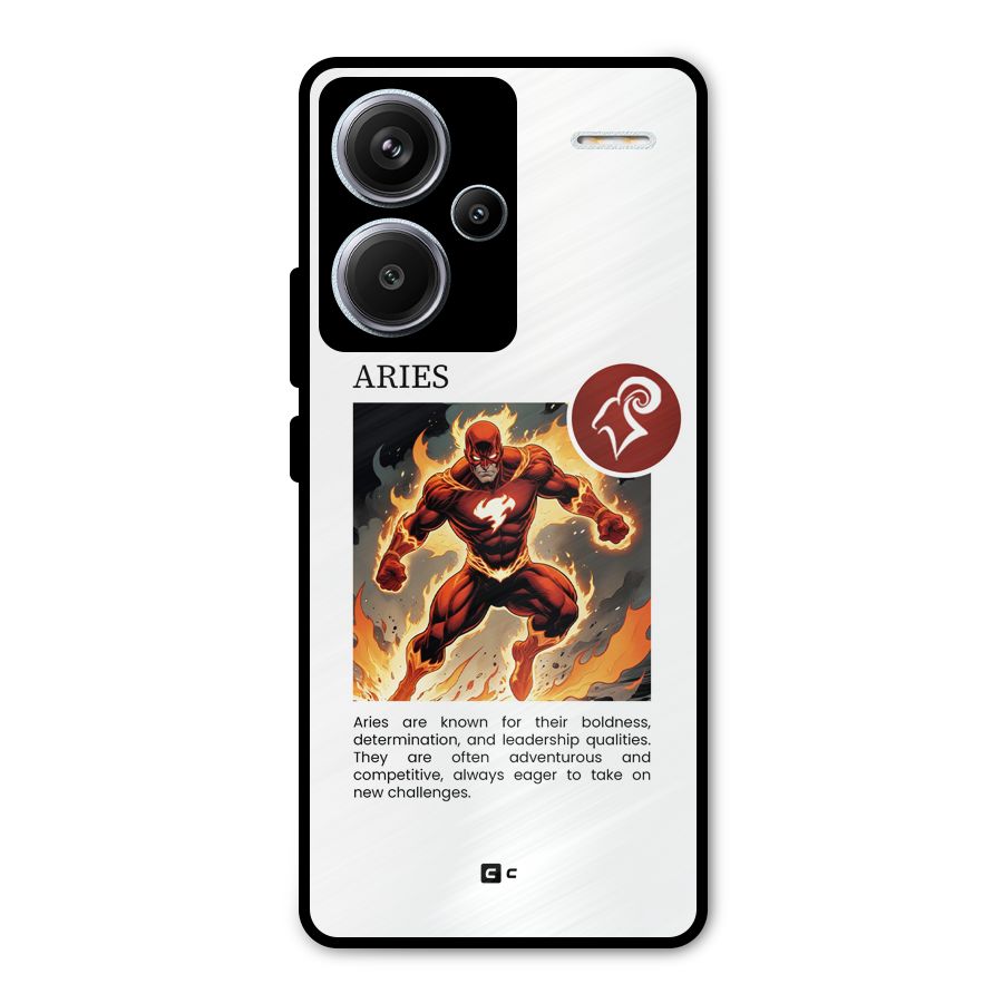 Awesome Aries Metal Back Case for Redmi Note 13 Pro Plus