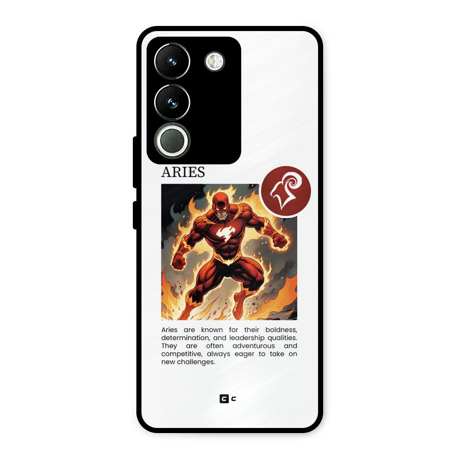 Awesome Aries Metal Back Case for Vivo Y200