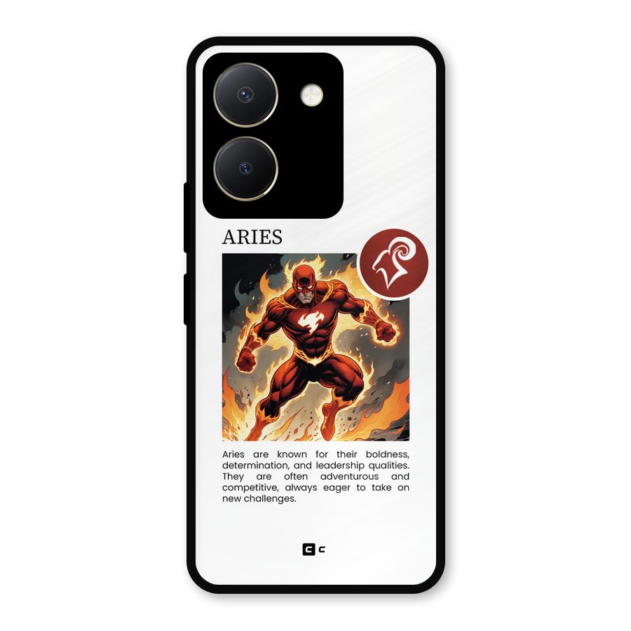 Awesome Aries Metal Back Case for Vivo Y36