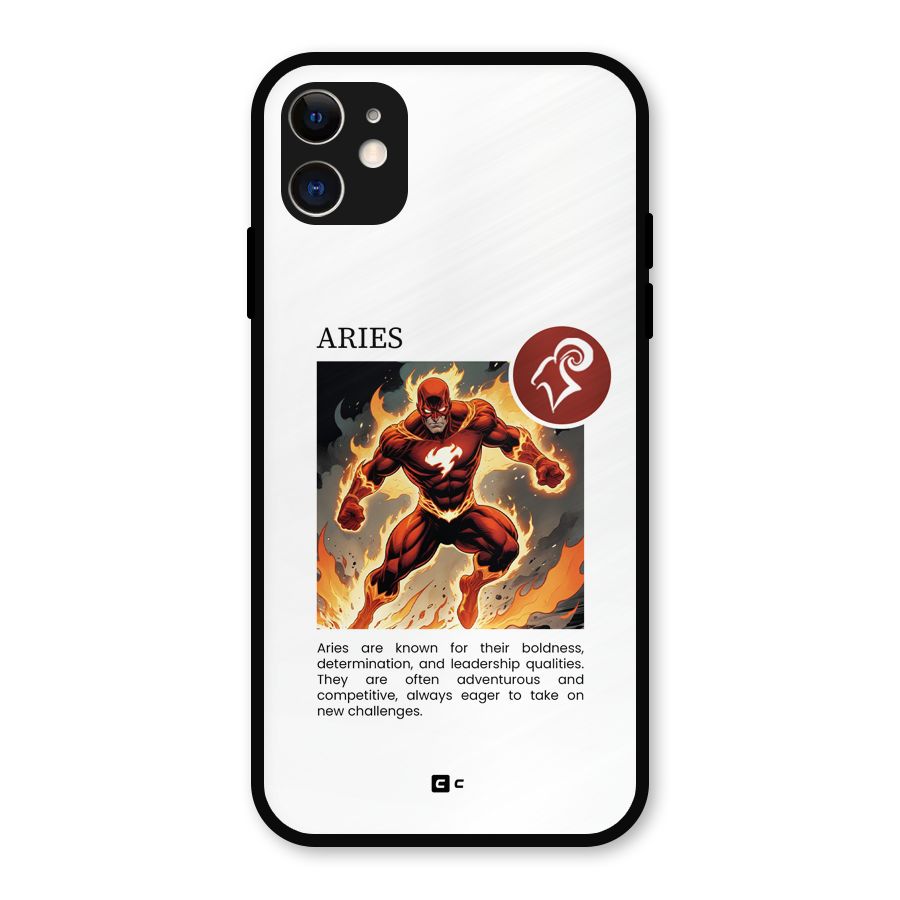 Awesome Aries Metal Back Case for iPhone 11
