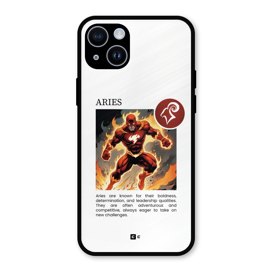 Awesome Aries Metal Back Case for iPhone 14