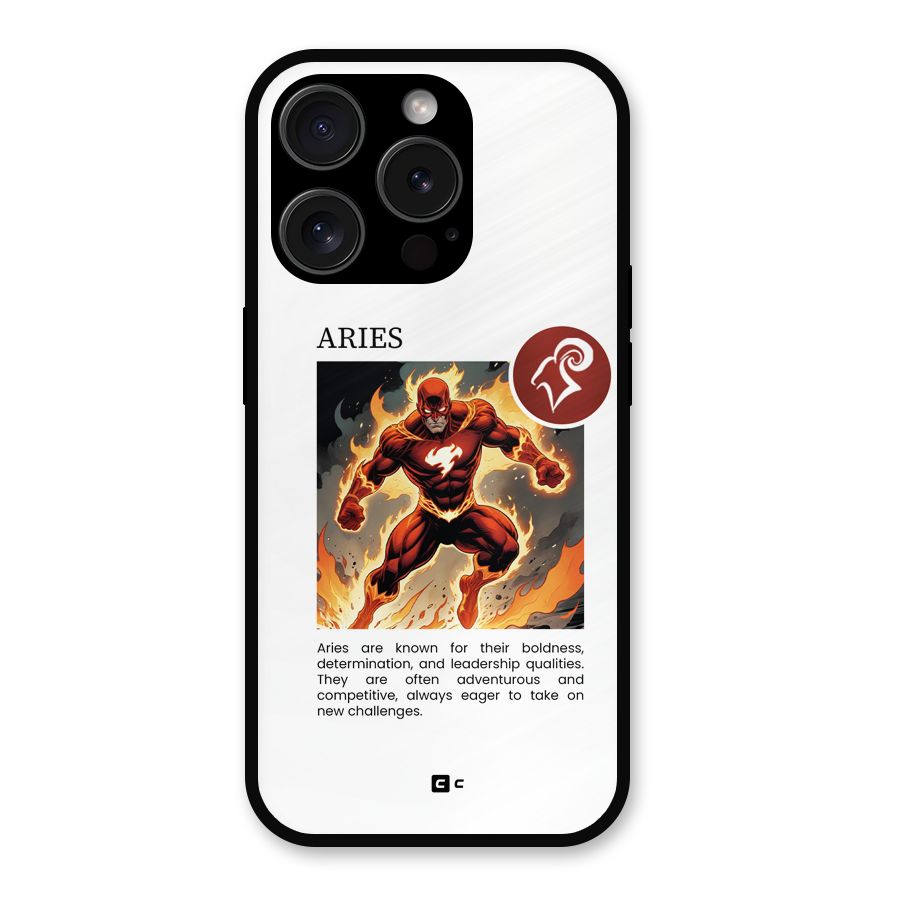 Awesome Aries Metal Back Case for iPhone 15 Pro